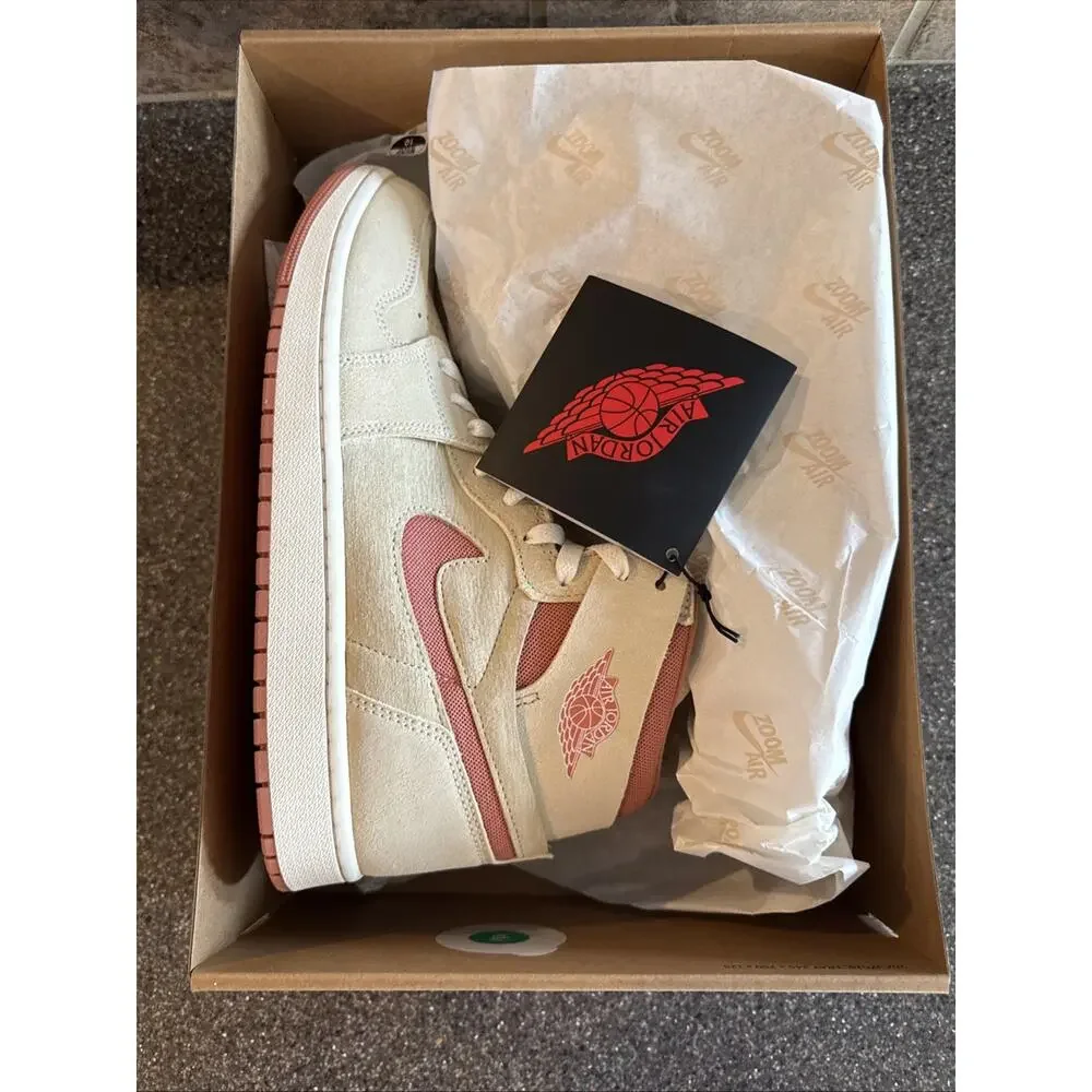 Size 10 - Air Jordan 1 Zoom Air CMFT 2 DV1307-102 Sail Terra Blush Burnt Sunrise